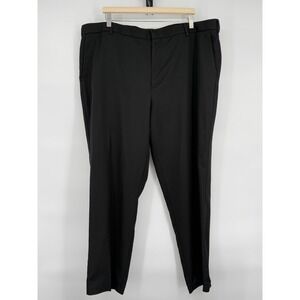 Arrow Men's Black Dress‎ Pants Classic Fit Flat Front Formal Trousers Size 44x30